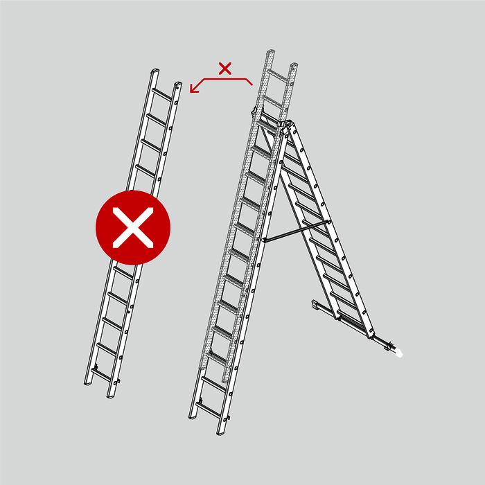 EN 131 Blockierung von entnehmbaren Leiterteilen. 